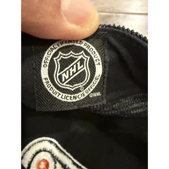 47 Brand Mens Black NHL Philadelphia Flyers “P”SnapBack Hat Baseball Trucker Cap - Picture 7 of 8